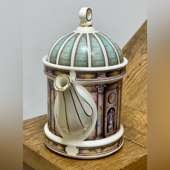 1980s Vtg Sadler England Stourhead National Trust Temple of Apollo Teapot - Picture 5 of 16